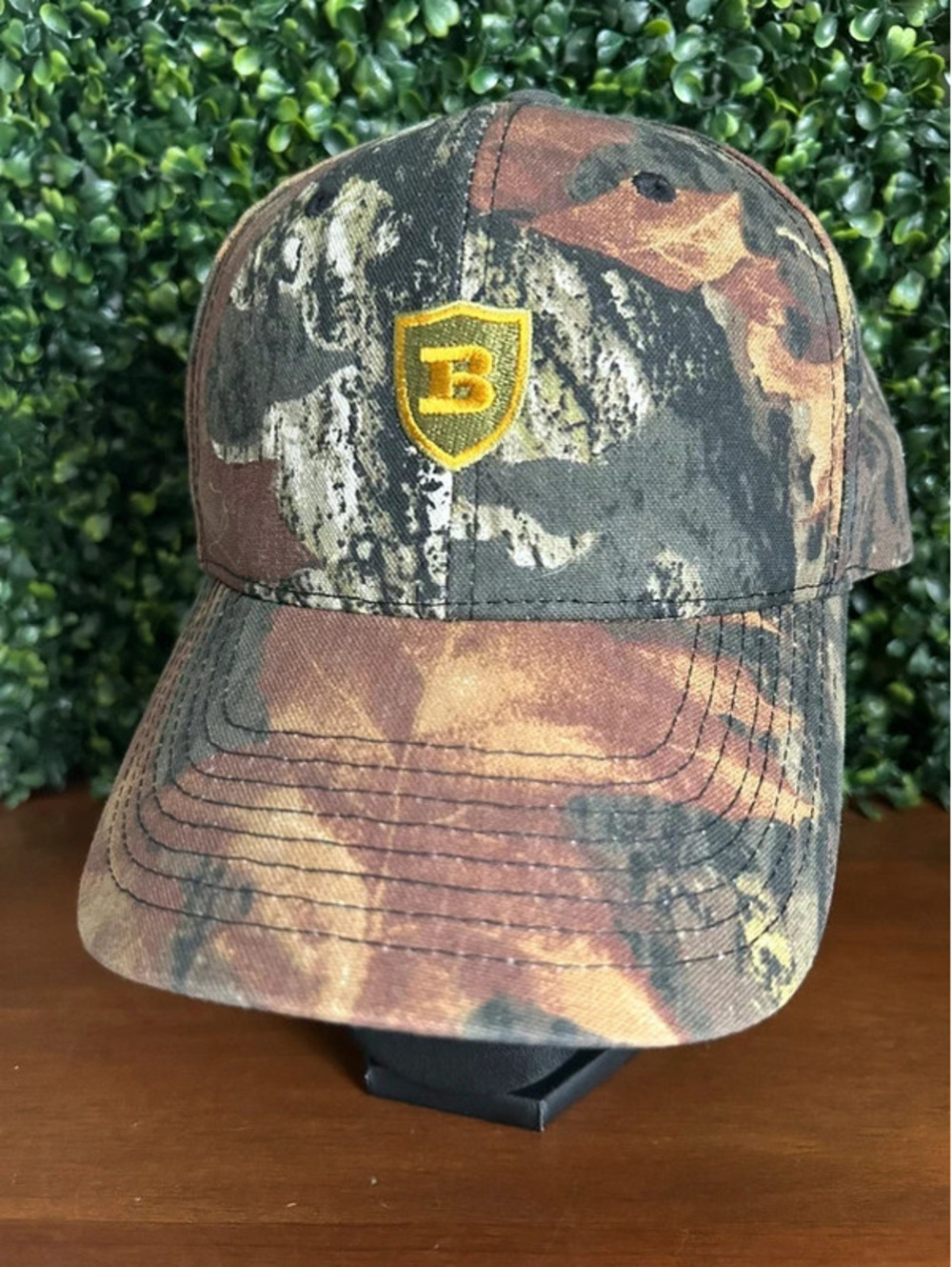 Vintage Mossy Oak Camo Hat Port Authority Strapback Hunting Cap